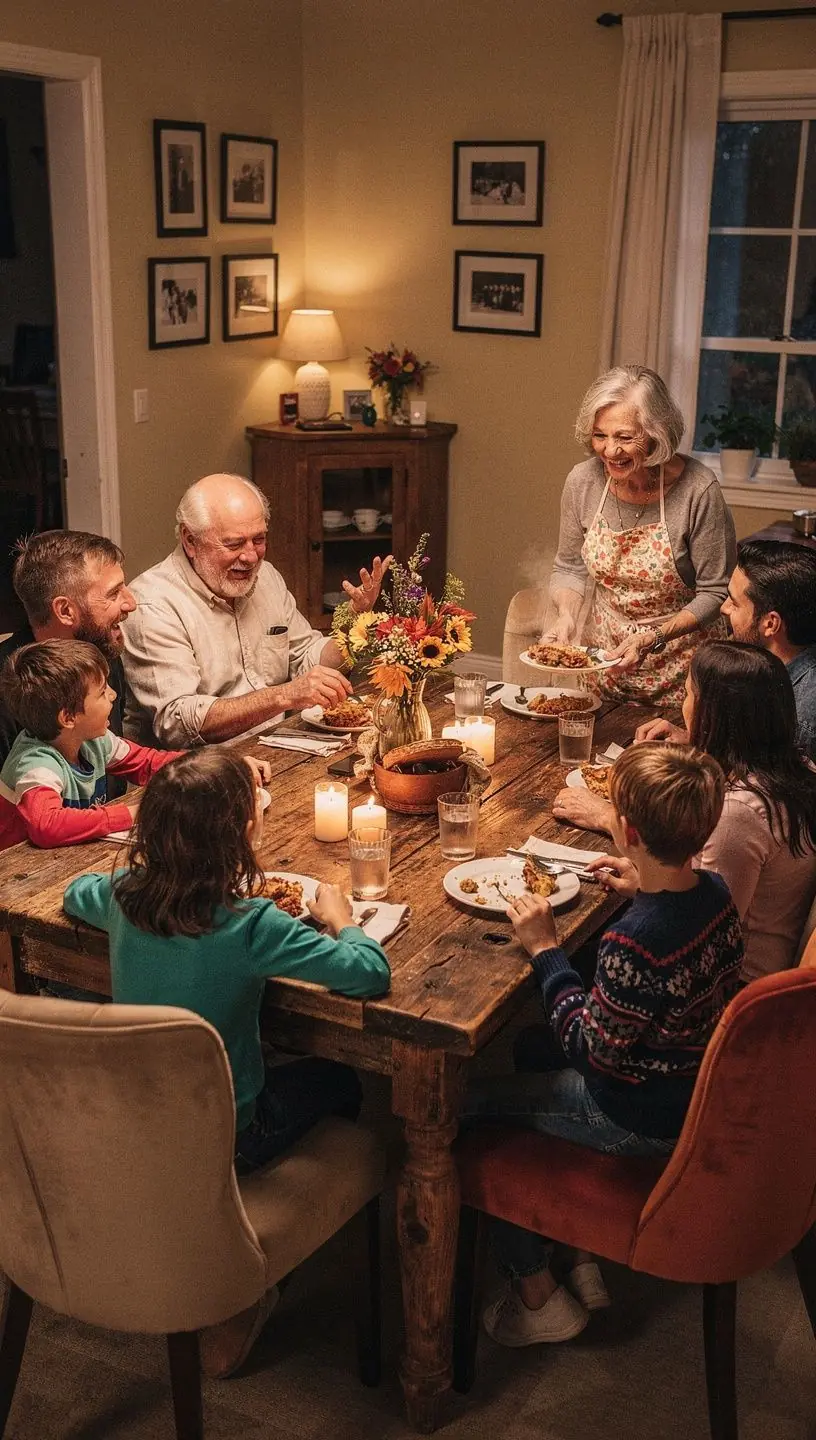 Ein einladender Essbereich mit natürlichen Materialien und harmonischer Farbgestaltung.